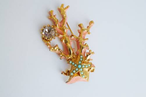 Marvella brooch,  Coral Fantasie series,  1951, American